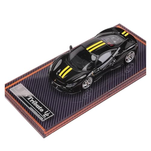 1:64 Für Ferrari F8 Tributo Harz Auto Modell Zu Hause Dekoration Ornamente Druckguss Fahrzeuge Modell(Black) von TQMEAD