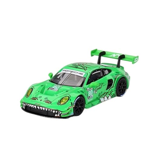1:64 Für Grüne Dinosauriermalerei Porsche 911 GT3 R Nr. 80 Legierungssimulationsauto-Modellbausatz Druckguss Fahrzeuge Modell 1:64 Für Grüne Dinosauriermalerei Porsche 911 GT3 R Nr. 80 Legierungssimulationsauto-Modellbausatz Druckguss Fahrzeuge Modell von TQMEAD