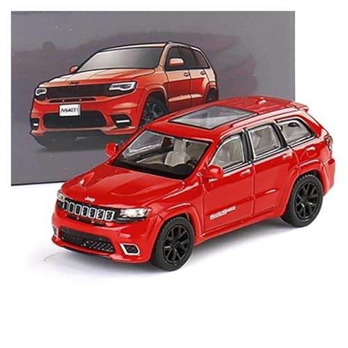 1:64 Für Jeeps Grand Cherokee SUV Legierung Diecast Auto Modell Off-Road Fahrzeuge Spielzeug Geschenk(Red) von TQMEAD