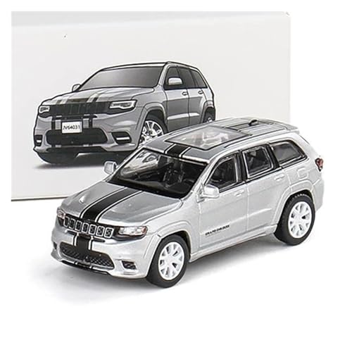 1:64 Für Jeeps Grand Cherokee SUV Legierung Diecast Auto Modell Off-Road Fahrzeuge Spielzeug Geschenk(Silver) von TQMEAD