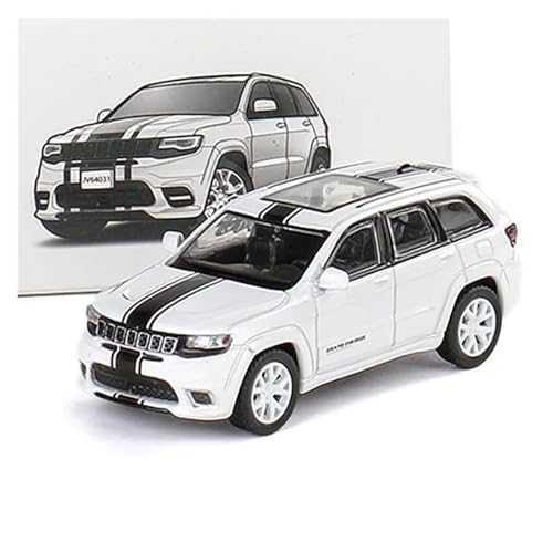 1:64 Für Jeeps Grand Cherokee SUV Legierung Diecast Auto Modell Off-Road Fahrzeuge Spielzeug Geschenk(White) von TQMEAD
