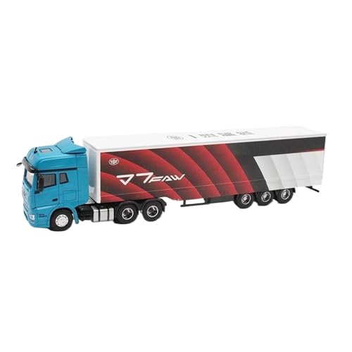 1:64 Für Jiefang J7 Box Fracht Transport Simulation Legierung Auto Modell Multifunktionale Souvenirs Druckguss Fahrzeuge Modell(Sky Blue.) von TQMEAD