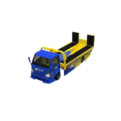 1:64 Für Martini Spoon H300 Plantransport-Remolque-Simulation, Statisches Automodell Druckguss Fahrzeuge Modell(Blue) von TQMEAD
