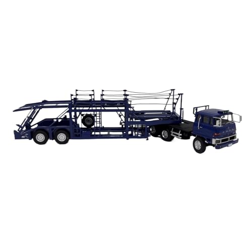 1:64 Für Mitsubishi Fuso FV High Cab Traktoren W Transport Trailer Set Diecast Mini Auto Druckguss Fahrzeuge Modell(Blue) von TQMEAD