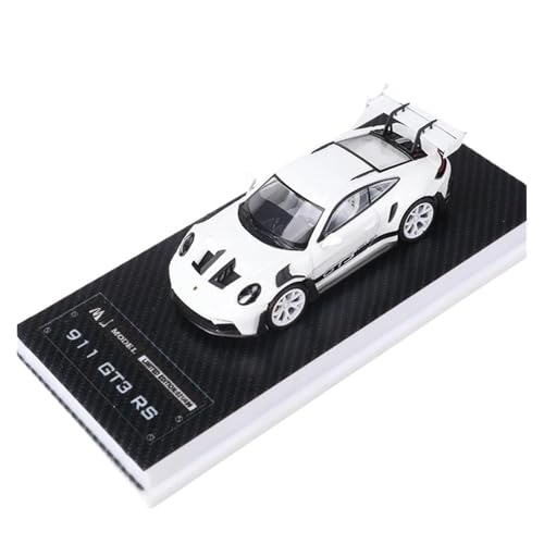 1:64 Für Porsche 911 GT3 RS Legierung Auto Modell Desktop Display Raum Dekoration Druckguss Fahrzeuge Modell(White) von TQMEAD