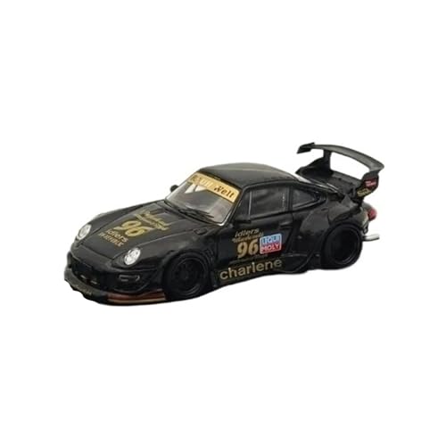 1:64 Für Porsche RWB 993 Wide Body Modifiziertes Schwarzes Druckguss-Modellauto-Sammlung Souvenir von TQMEAD