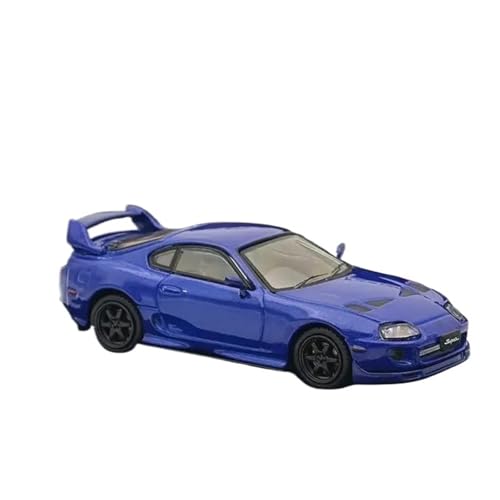 1:64 Für Toyota Supra JZA80 JDM BLAU Legierung Auto Modell Dekoration Ornamente Druckguss Fahrzeuge Modell von TQMEAD