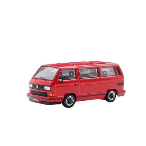 1:64 Für VW T3 Multivan Van Legierung Auto Modell Statische Dekoration Sammlung Souvenir Dekoration Druckguss Fahrzeuge Modell(Red) von TQMEAD