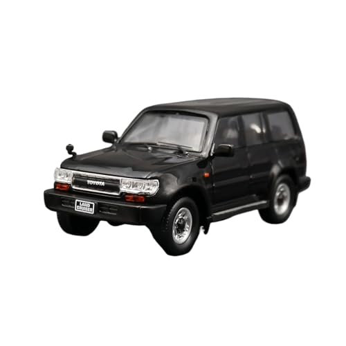 1:64 für Toyota Land Cruiser LC 80 Druckgusslegierung Automodell Sammlung Display Ornamente(Black) von TQMEAD