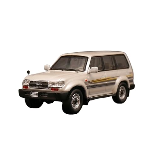 1:64 für Toyota Land Cruiser LC 80 Druckgusslegierung Automodell Sammlung Display Ornamente(White 1) von TQMEAD