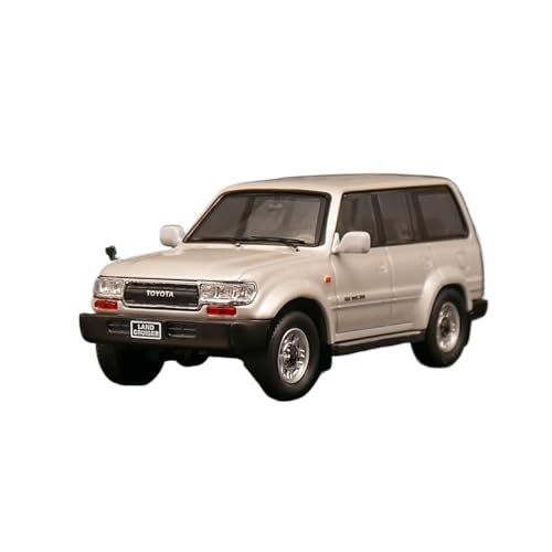 1:64 für Toyota Land Cruiser LC 80 Druckgusslegierung Automodell Sammlung Display Ornamente(White 2) von TQMEAD