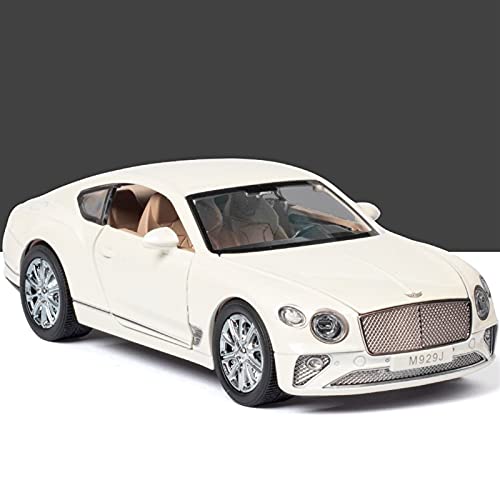 Bentley Continental GT Casting Im Maßstab 1 24 ​Automodell Legierung Zurückziehen Fahrzeuge Spielzeugauto Für Kinder Jungen Geschenk Druckguss Fahrzeuge Modell(White) von TQMEAD