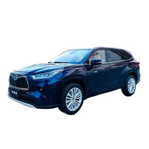 Druckguss Fahrzeuge Modell 1:18 Für Toyota Highlander 2022 Simulation Legierung Auto Modell Sammlung Display Home Dekoration Originalgetreue Nachbildung(Dark Blue) von TQMEAD