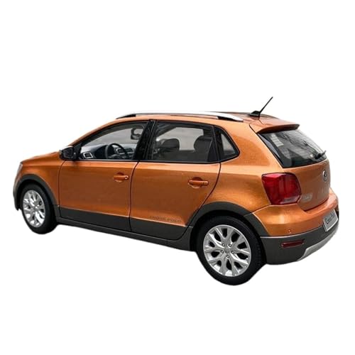 Druckguss Fahrzeuge Modell 1:18 Für Volkswagen VW Polo 2016 Simulation Legierung Auto Modell Sammlung Display Home Dekoration Originalgetreue Nachbildung(Orange) von TQMEAD