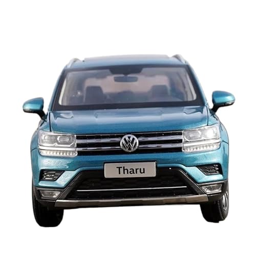 Druckguss Fahrzeuge Modell 1:18 für Volkswagen VW Tharu SUV Simulation Legierung Auto Modell Sammlung Display Home Dekoration Originalgetreue Nachbildung(2018 Blue) von TQMEAD