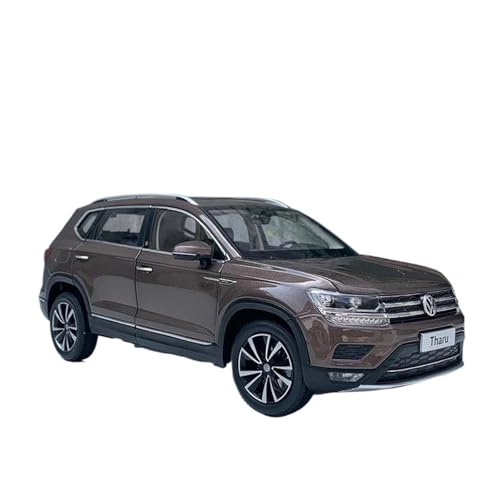 Druckguss Fahrzeuge Modell 1:18 für Volkswagen VW Tharu SUV Simulation Legierung Auto Modell Sammlung Display Home Dekoration Originalgetreue Nachbildung(2018 Brown) von TQMEAD