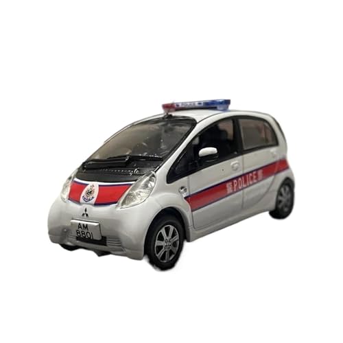 Druckguss Fahrzeuge Modell 1:43 Für Mitsubishi I-MiEV HK Polizeiauto Modell Display Custom Souvenir Originalgetreue Nachbildung von TQMEAD