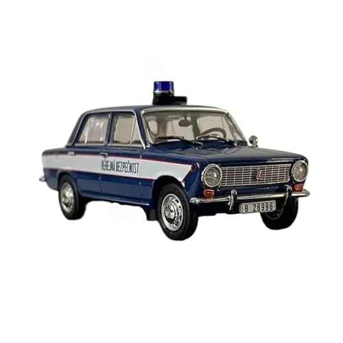 Druckguss Fahrzeuge Modell 1:43 Für Sowjetisches Auto VAZ Lada 2101 Verkehrspolizei Auto Modell Display Custom Souvenir Originalgetreue Nachbildung(Blue) von TQMEAD