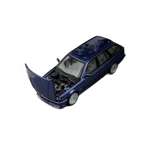 Druckguss Fahrzeuge Modell 1:64 Für BMW E34 Alpina Touring Simulation Legierung Auto Modell Display Custom Souvenir Originalgetreue Nachbildung(Blue) von TQMEAD