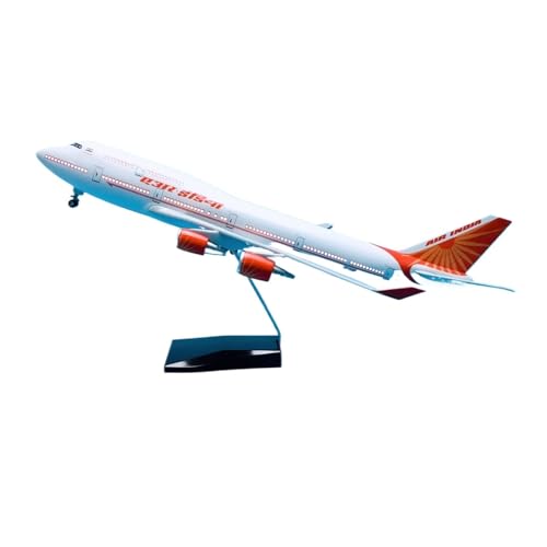 Flugzeug kleine Repliken 1 150 Für Boeing B747-400 Air India Flugzeugmodell 47 cm Mit Rädern Und LED-Lichtern, Geschenkset Fertigmodelle von TQMEAD