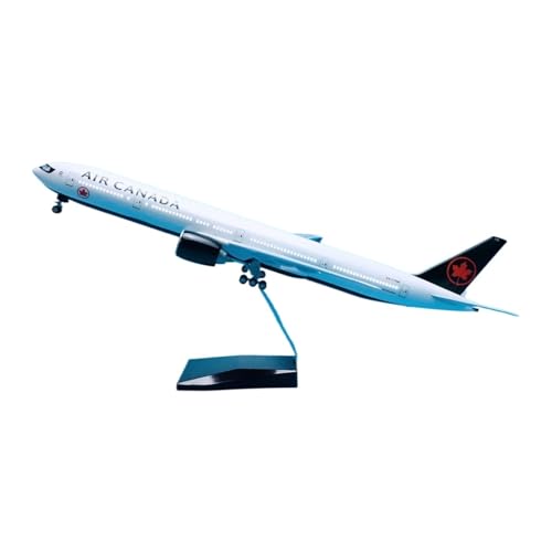 Flugzeug kleine Repliken 47 cm Großes Flugzeug Mit Rädern Und LED-Leuchten Für Boeing B777-300er, Air Canada-Flugzeugmodell Geschenkset 1:158 Fertigmodelle von TQMEAD