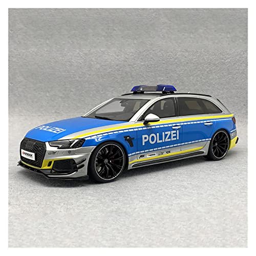 Für Audi RS4-R 1 18 Harz Kombi Polizeiauto Modell Erwachsene Sammlerstücke Display Geschenk Druckguss Fahrzeuge Modell von TQMEAD