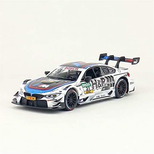 Für BMW DTM M4 Super Maßstab 1 32 Legierung Diecast Zurückziehen Elektronisches Spielzeug Mit Licht Und Musik Mini Fahrzeug Druckguss Fahrzeuge Modell(Blau) von TQMEAD