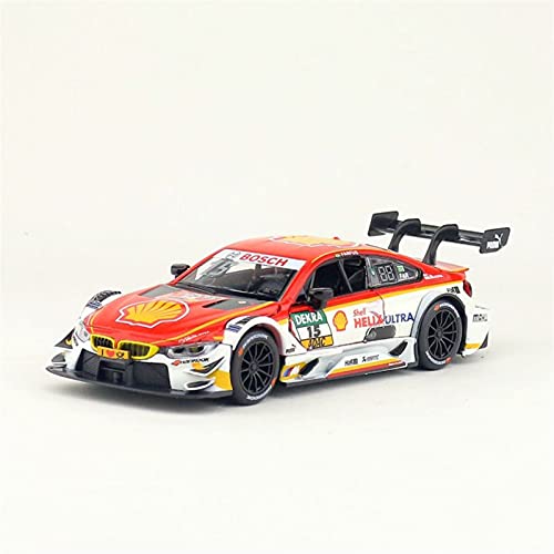 Für BMW DTM M4 Super Maßstab 1 32 Legierung Diecast Zurückziehen Elektronisches Spielzeug Mit Licht Und Musik Mini Fahrzeug Druckguss Fahrzeuge Modell(Orange) von TQMEAD