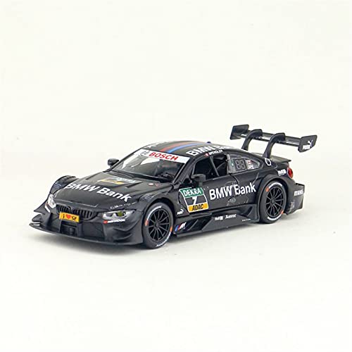 Für BMW DTM M4 Super Maßstab 1 32 Legierung Diecast Zurückziehen Elektronisches Spielzeug Mit Licht Und Musik Mini Fahrzeug Druckguss Fahrzeuge Modell(Schwarz) von TQMEAD