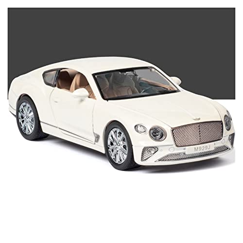 Für Bentley Continental GT 1 24 Simulation Diecast Alloy Automodell Sound Und Licht Kinderspielzeug Sammlerstücke Druckguss Fahrzeuge Modell(White) von TQMEAD