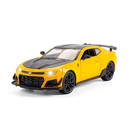 Für Camaro Sportwagen 1 24 Simulation Legierung Druckguss Sound Und Licht Zurückziehen Modell Spielzeugauto Geschenk Druckguss Fahrzeuge Modell von TQMEAD