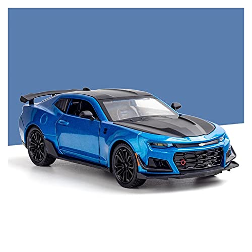 Für Chevrolet Camaro 1 24 Simulation Druckguss-Legierung Automodell Ziehen Kinder Spielzeugfahrzeug Sammlerstück Zurück Druckguss Fahrzeuge Modell(Blau) von TQMEAD
