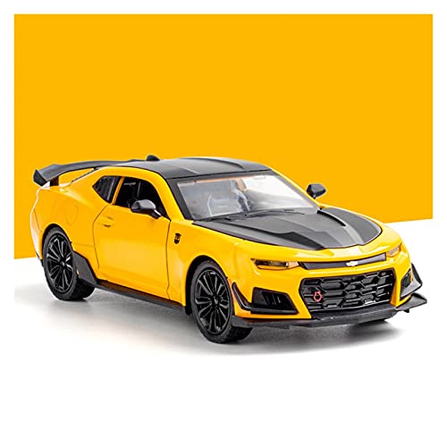 Für Chevrolet Camaro 1 24 Simulation Druckguss-Legierung Automodell Ziehen Kinder Spielzeugfahrzeug Sammlerstück Zurück Druckguss Fahrzeuge Modell(Yellow) von TQMEAD