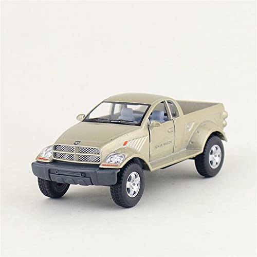 Für Dodge Power Wagon 1:42 Die-Cast Modellauto Spielzeug Für Kinder Und Erwachsene Zinklegierung Spielzeug All Druckguss Fahrzeuge Modell(Gold) von TQMEAD