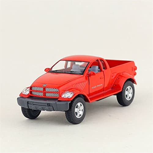 Für Dodge Power Wagon 1:42 Die-Cast Modellauto Spielzeug Für Kinder Und Erwachsene Zinklegierung Spielzeug All Druckguss Fahrzeuge Modell(Rot) von TQMEAD