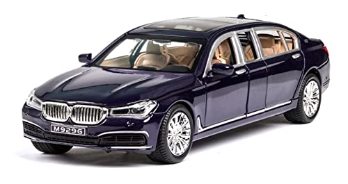 Für Extended Car 1 24 Alloy Simulation Belt Sound Und Light Pull Back Automodell Kindergeschenk Druckguss Fahrzeuge Modell(Blau) von TQMEAD