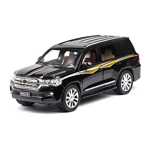 Für Geländewagen 1 24 Spielzeugauto Modellauto Zinklegierung Spielzeugauto Mit Sound Und Licht Kindergeschenk Zurückziehen Druckguss Fahrzeuge Modell(Schwarz) von TQMEAD