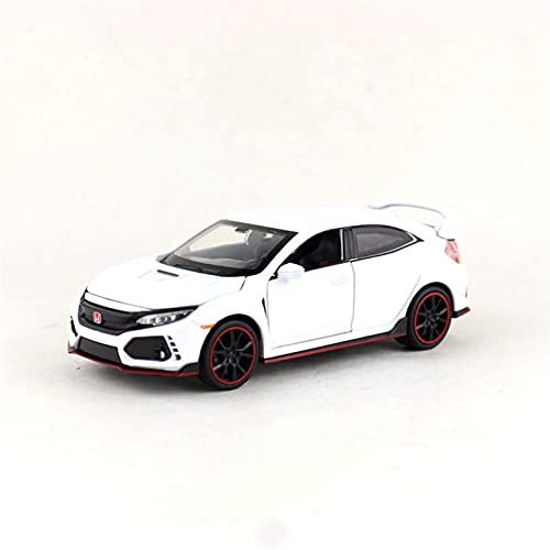 Für Honda Civic Type R 1 32 Casting Auto Modell Legierung Spielzeugauto Zurückziehen Fahrzeuge Spielzeugauto Für Jungen Mädchen Geschenk Druckguss Fahrzeuge Modell(White) von TQMEAD
