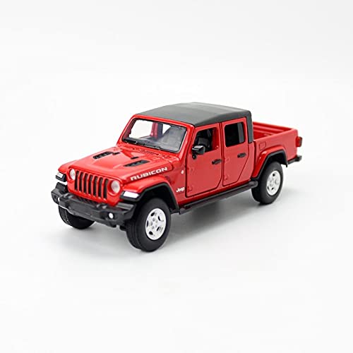 Für Jeep Rubicon Gladiator Automodell Spielzeugauto Legierung Ziehen Autos Mit Sound Und Licht Kinderspielzeug Maßstab 1 32 Druckguss Fahrzeuge Modell(Rot) von TQMEAD