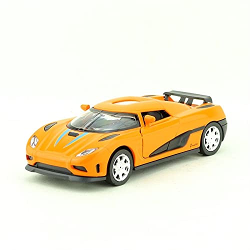 Für Koenigsegg Agera R Rennwagen 1 32 Diecast Auto Modell Fahrzeug Für Kinder Jungen Und Mädchen Druckguss Fahrzeuge Modell(Orange) von TQMEAD