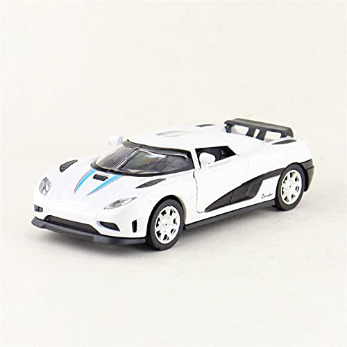 Für Koenigsegg Agera R Rennwagen 1 32 Diecast Auto Modell Fahrzeug Für Kinder Jungen Und Mädchen Druckguss Fahrzeuge Modell(White) von TQMEAD