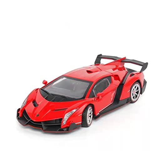 Für Lamborghini 1 24 Legierung Automodell Simulation Kraftsteuerung Lenkradgestänge Spielzeug Geschenk Druckguss Fahrzeuge Modell(Rot) von TQMEAD