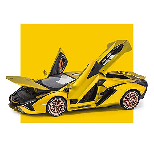 Für Lamborghini FKP 37 1 18 Simulation Diecast Alloy Automodell Zurückziehen Kinderspielzeug Sammlerstücke Druckguss Fahrzeuge Modell(Yellow) von TQMEAD