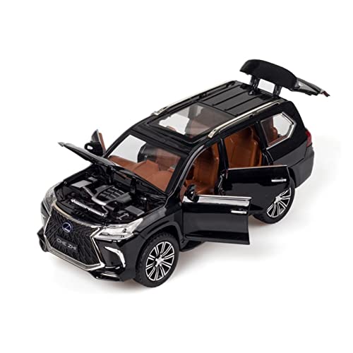 Für Lexus LX570 1 24 Classic Alloy Simulation Spielzeugautomodell Kann Gesammelt Und Versendet Werden Druckguss Fahrzeuge Modell(Schwarz) von TQMEAD
