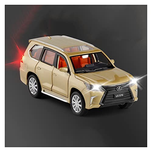 Für Lexus LX570 1 32 Simulation Diecast Alloy Automodell Zurückziehen Kinder Spielzeugfahrzeug Geschenk Druckguss Fahrzeuge Modell(Gold) von TQMEAD