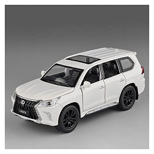 Für Lexus LX570 1 32 Spielzeugauto Modell Metallauto Rückziehauto Geeignet Für Kinderspielzeug Druckguss Fahrzeuge Modell(White) von TQMEAD