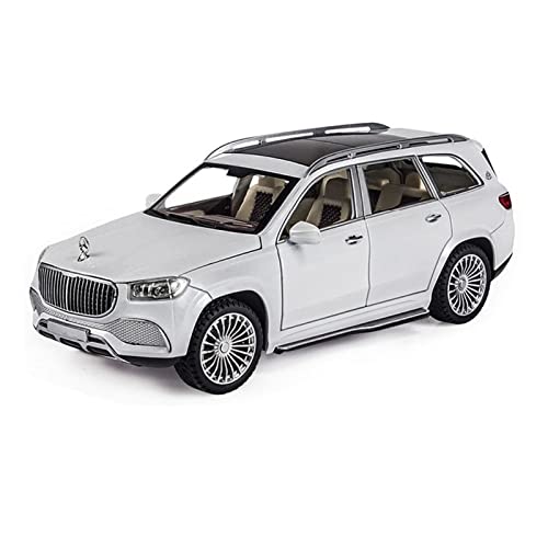 Für Maybach GLS 600 1 24 Simulation Diecast Alloy SUV Automodell Kinderspielzeug Sammlerstücke Druckguss Fahrzeuge Modell(White) von TQMEAD