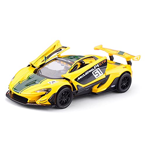 Für McLaren 600LT P1 1 32 Simulation Diecast Legierung GTR Automodell Sound Licht Kinder Spielzeugfahrzeug Geschenke Druckguss Fahrzeuge Modell(Yellow) von TQMEAD