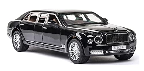 Für Mulsanne Extended Car 1 24 Lernspielzeugautomodell Aus Legierungsmaterial Für Kinder Mit Sound Und Licht Druckguss Fahrzeuge Modell(Schwarz) von TQMEAD