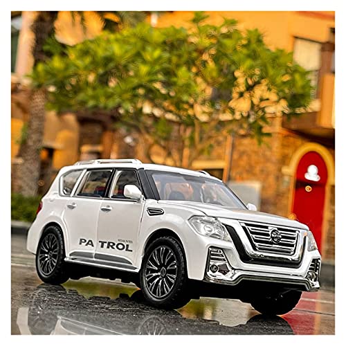 Für Nissan Patrol 1 24 Simulation Diecast Legierung Automodell Zurückziehen Kinderspielzeug Sammlerstücke Druckguss Fahrzeuge Modell(White) von TQMEAD